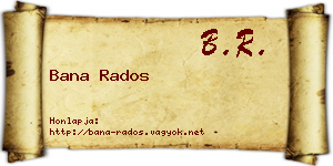 Bana Rados névjegykártya